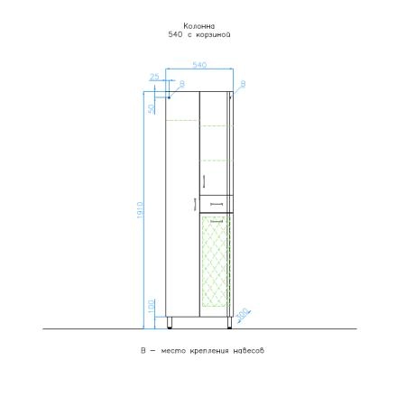 Колонна Style Line Эко Стандарт 540 (корзина)