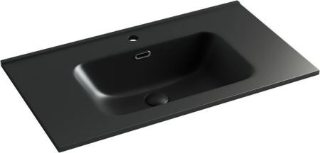 Умывальник накладной прямоугольный (цвет Черный Матовый) Element 810*465*180мм