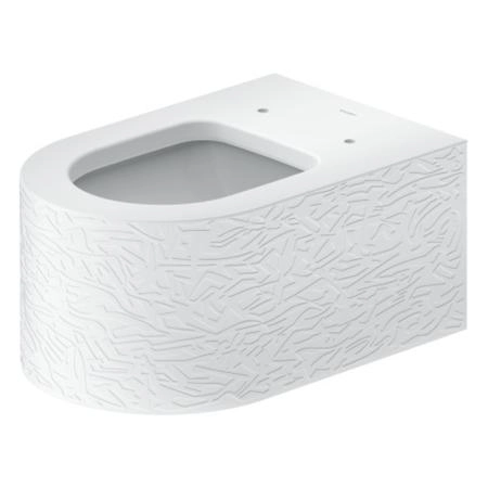 Duravit Millio Унитаз подвесной, 37х57см.,  декор "Pattern", крепление в компл., цвет: белый шелковисто-матовый