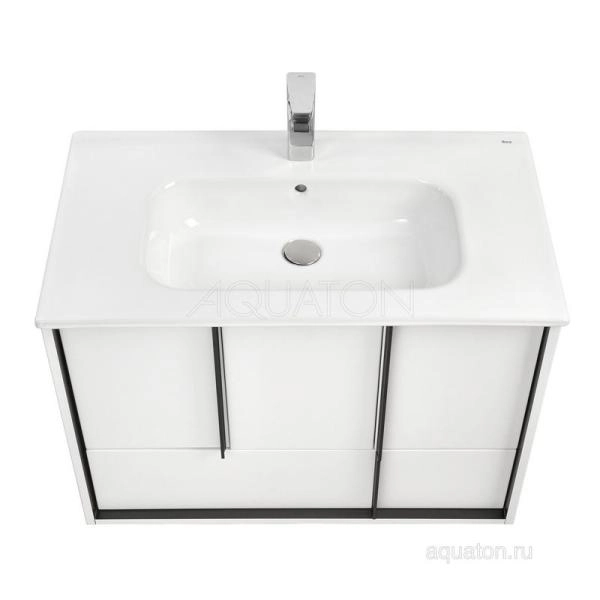Тумба под раковину Aquaton Ривьера 1A239001RVX20 80 с ящиком,белый матовый
