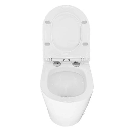 Унитаз импульсный Azario AZ-102 полукруглый 360х570х450 напольный, быстросъемное сиденье микролифт