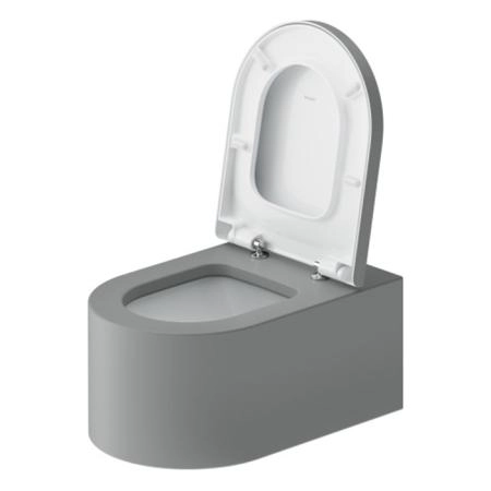 Duravit Millio Унитаз подвесной, 37х57см.,  декор "Smooth", крепление в компл., цвет: светло-серый матовый
