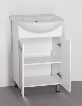 Тумба под раковину Style Line Elfante Ирис 55 напольная с дверками, белая