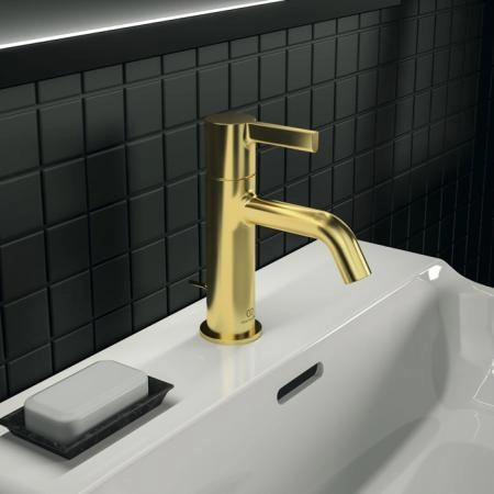 Ideal Standard Joy Смеситель для раковины, на 1 отв., с донным клапаном, цвет: PVD Brushed Gold (Шлифованное Золото)