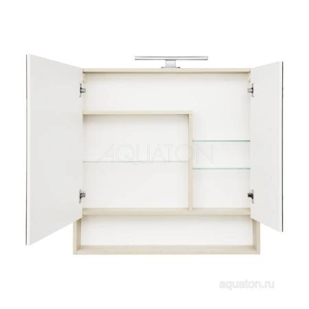 Зеркальный шкаф AQUATON Сканди 90 белый, дуб верона 1A252302SDB20