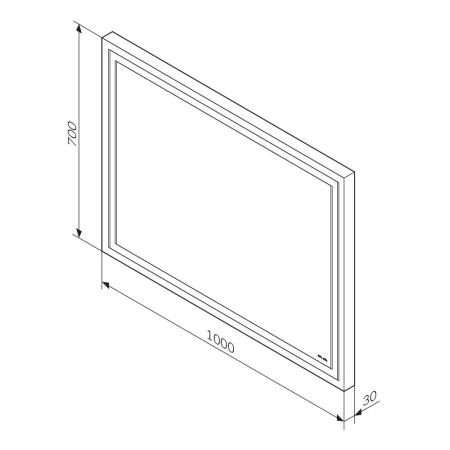 Зеркало с Led-подсветка AM.PM GEM M91AMOX1001WG серебристый