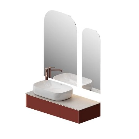 Тумба Kerama Marazzi MAGICA МАДЖИКА MA.120.2\VR.M подвесная 120, 2 ящика, венецианский красный матовый
