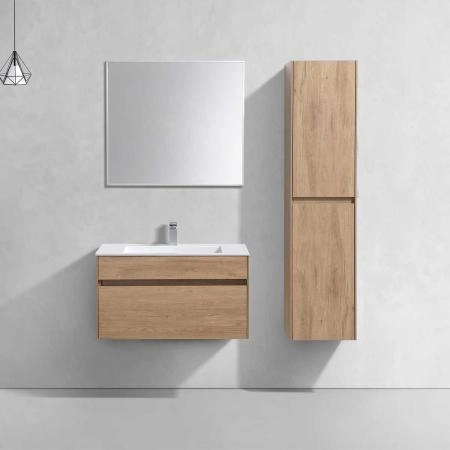 Тумба под раковину Vincea Chiara 800 подвесная, 1 выкатной ящик soft-close, N.Oak