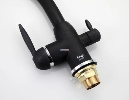 Смеситель для кухни Frap F4399-7 с краном для фильтр/воды черный