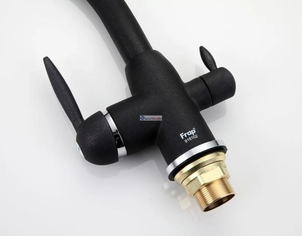 Смеситель для кухни Frap F4399-7 с краном для фильтр/воды черный