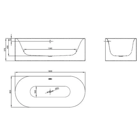 BetteLux Oval Silhouette Ванна отдельностоящая овальная 180x80x45 см, цвет: blue satin