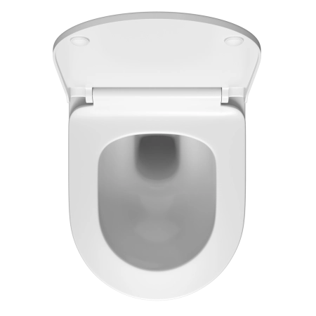 Инсталляция с унитазом VitrA Integra Round  9856B003-7205 комплект 4 в 1 с сиденьем микролифт безободковый цвет клавиши глянцевый хром