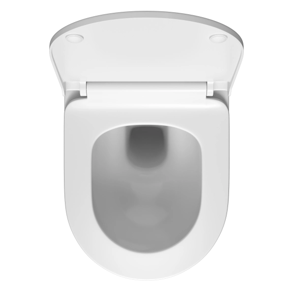 Инсталляция с унитазом VitrA Integra Round  9856B003-7205 комплект 4 в 1 с сиденьем микролифт безободковый цвет клавиши глянцевый хром