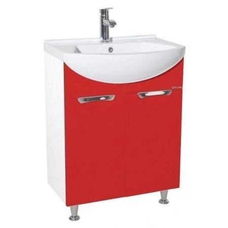 Тумба под раковину Bellezza Альфа 55 напольная красная