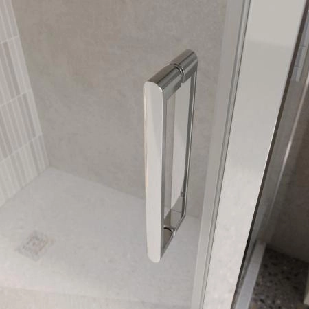 Душевой уголок BelBagno LUCE 100x80 прозрачное стекло 6 мм профиль хром LUCE-AH-1-100/80-C-Cr