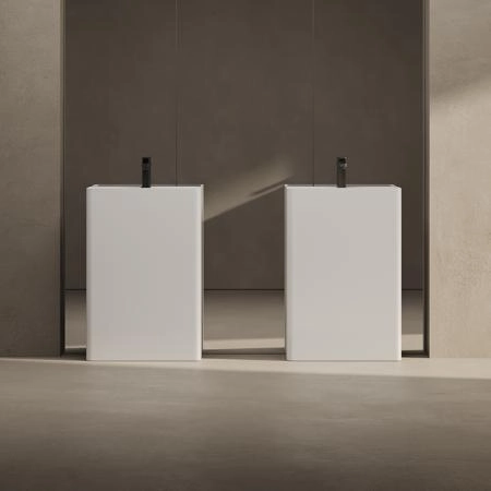 Dea Design Pedestal Basin Раковина 60х42х90см., напольная, без отв., Solid Surface, цвет: White №18