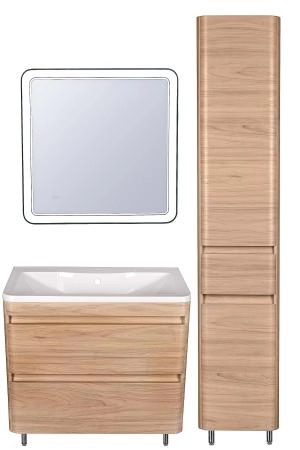 Тумба напольная Style Line Атлантика 80, Люкс ясень перламутр, PLUS