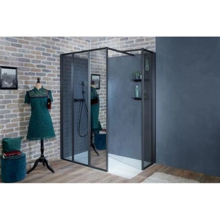 Душевое ограждение Jacob Delafon NOUVELLE E94WI40-MZ 40x200 см черный профиль