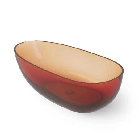 Dea Design Modern Ванна 160x80x54см., отдельностоящая, Glasstech, прозрачная смола, цвет: Sunset R1