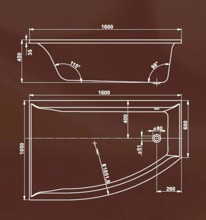 Ванна Vagnerplast Veronella VPBA160VEA3LX-04 160x105 L