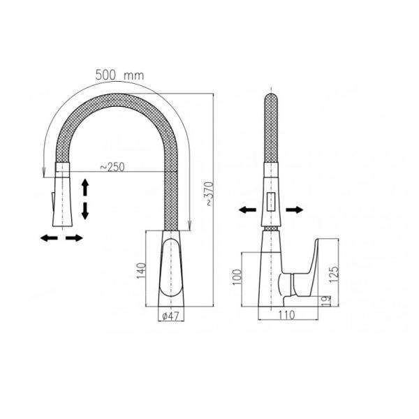 Смеситель Rav Slezak AMUR AM719.5/11B для кухни, цвет Белый