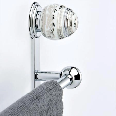 THG Marquise platinum decor Полотенцедержатель 60см., подвесной, декор белый/платина, цвет: хром