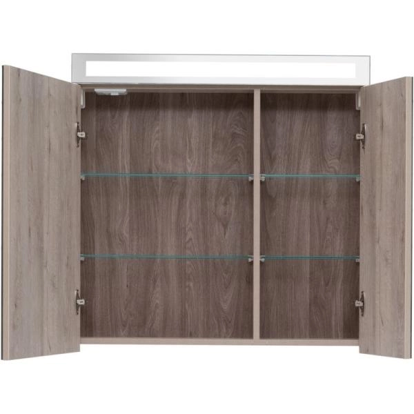 Шкаф-зеркало Dreja MAX 80 с LED-освещением, дуб кантри