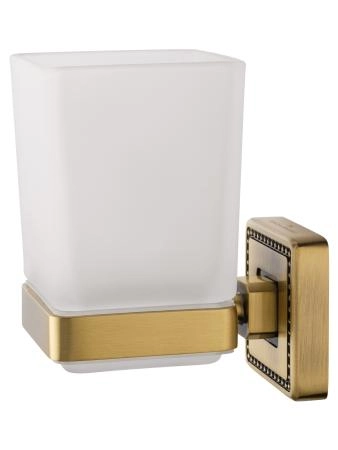 Стакан для зубных щеток с держателем WONZON & WOGHAND ROMA, Бронза (WW-7221)