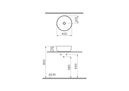 Раковина-чаша VitrA Outline Recycled 7992B066-0016