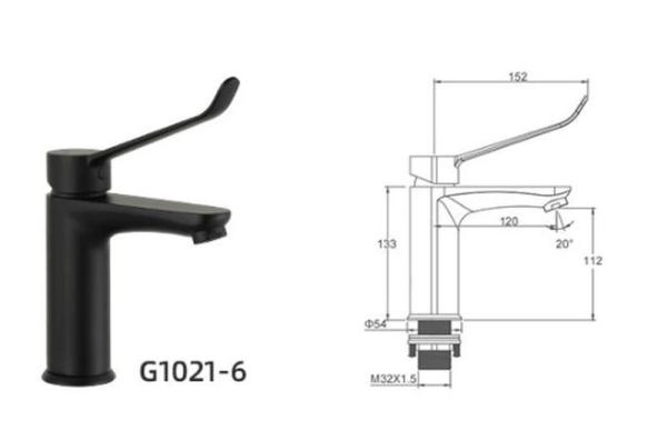 Смеситель Gappo G1021-6 для раковины черный