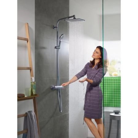 Душевая система Hansgrohe Crometta E Showerpipe 240 1jet 27271000 с термостатом