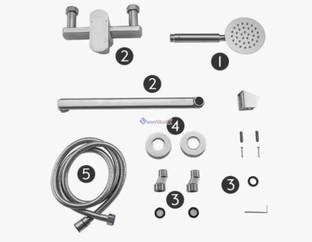 Смеситель для ванны Frap F22805 сатин