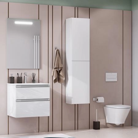 Roca The Gap Тумба подвесная 60x45x51см, с 2 ящиками, цвет: белый