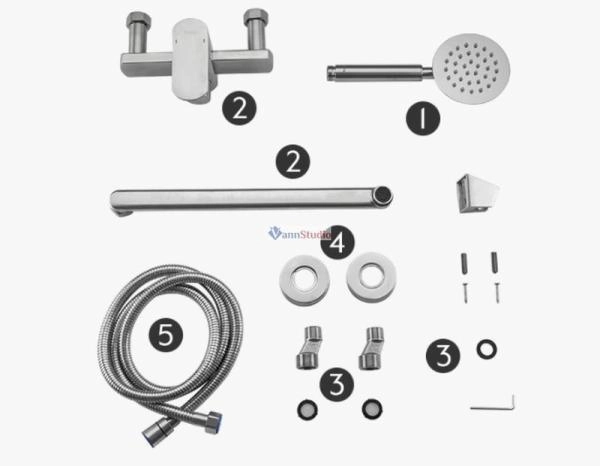 Смеситель для ванны Frap F22805 сатин