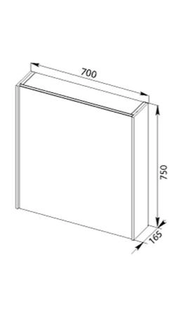 Зеркало шкаф Aquanet Латина 70 цвет белый
