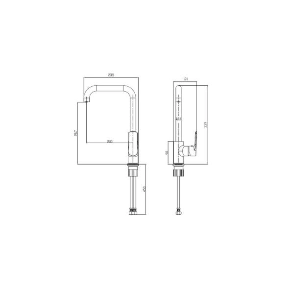 Смеситель Bien Torres BE11017104 для кухни хром