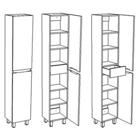 Шкаф-пенал напольный Corozo Альтаир 35 универсальный