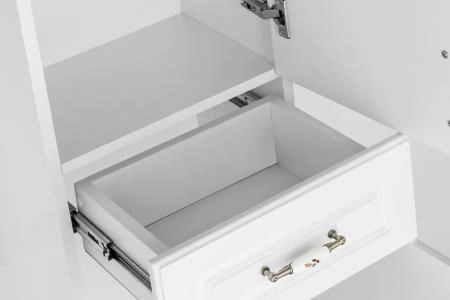 Шкаф для ванной Style Line Elfante Олеандр-2 напольный, белый