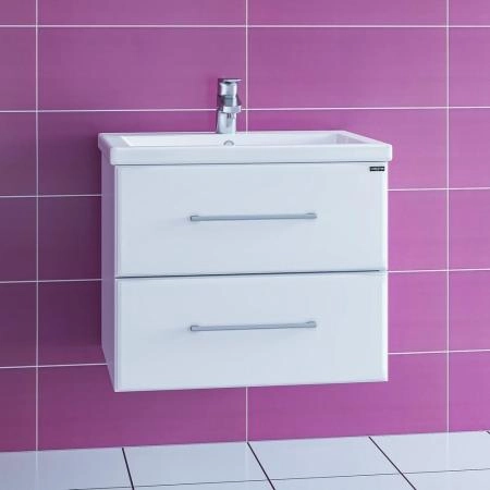 Тумба под раковину СаНта Омега 60 207045, подвесная, цвет белый (ум.Фостер60)