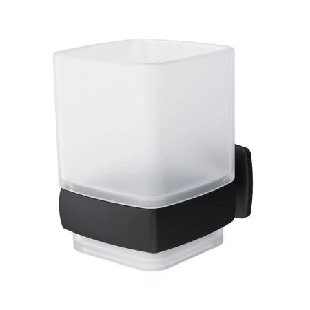 Стеклянный стакан для зубных щеток с настенным держателем AM.PM Gem A9034322 черный