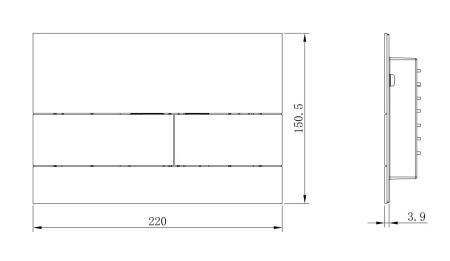 Кнопка для инсталляции Boheme нерж.сталь MATT GOLD 670-MG