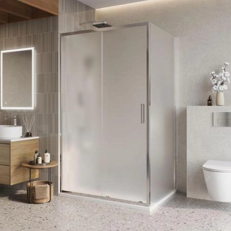 Душевой уголок BelBagno LUCE 120x90 матовое стекло 6 мм профиль хром LUCE-AH-1-120/90-P-Cr