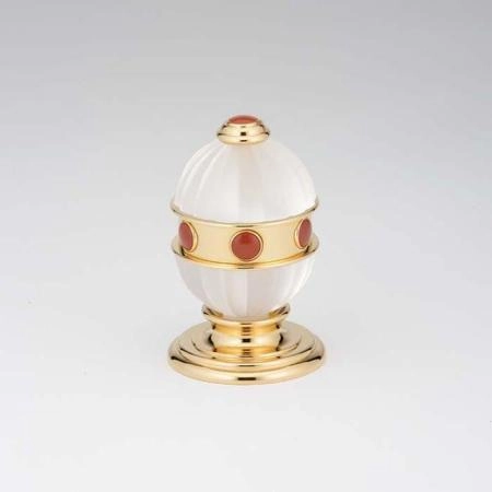 THG Amboise Jaspe rougе Вентиль смесителя для раковины, вставки красная яшма, цвет: полированное золото