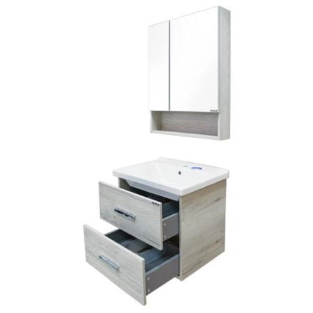 Тумба с раковиной Comforty Парма-60 дуб дымчатый с раковиной Миранда 60