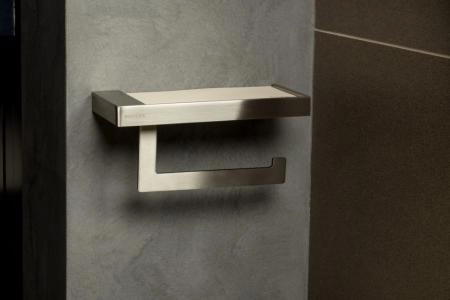 Держатель для туалетной бумаги Boheme c крышкой Qubic Nickel Brush 10721-NB