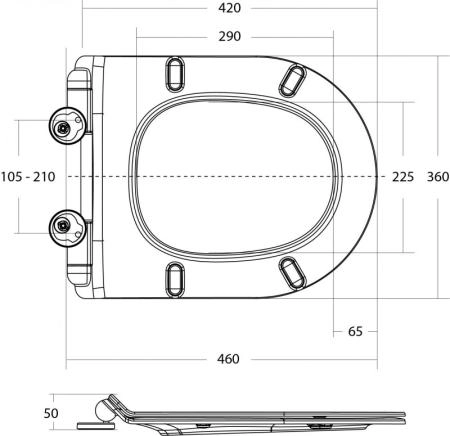 Унитаз Belbagno FLAY-R BB053CHR подвесной безободковый