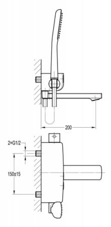 Смеситель CEZARES GLOBO-F-VD-TB-01 для ванны,термостат хром