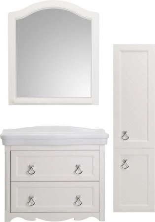 Тумба под раковину ASB-Woodline Верано 85 подвесная Слоновая кость