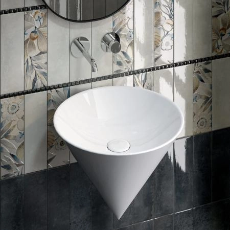 Раковина Kerama Marazzi CONO КОНО CO.wb.44 подвесная 44, белая глянцевая