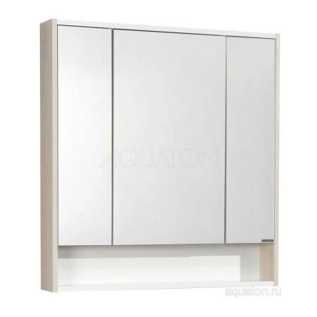 Зеркальный шкаф Aquaton Рико 80 белый, ясень фабрик 1A215302RIB90